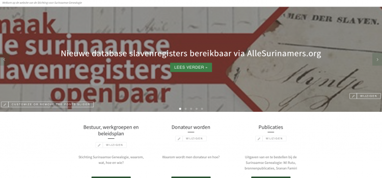 Online community voor Stichting voor Surinaamse Genealogie